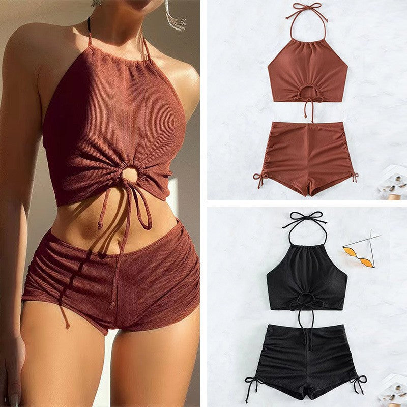 Damen Freizeit-Bikini-Set mit Raffungen Echo Archiv