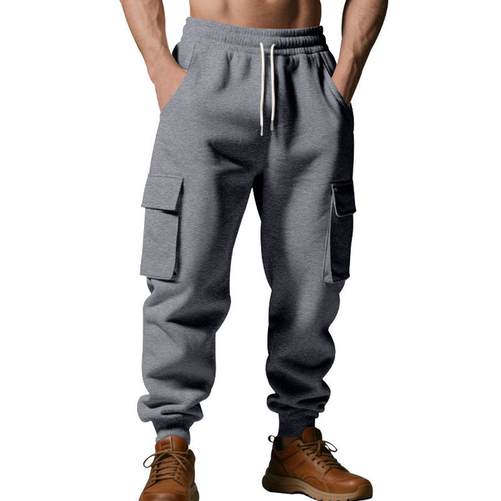 Herren Utility-Jogger mit Cargo-Taschen, Kordelzug und gerippten Bündchen – Bravaro