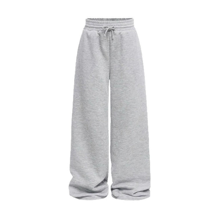 Unisex locker fallende Loungehose mit elastischem Kordelbund, Eingrifftaschen und geradem Bein – Marzano