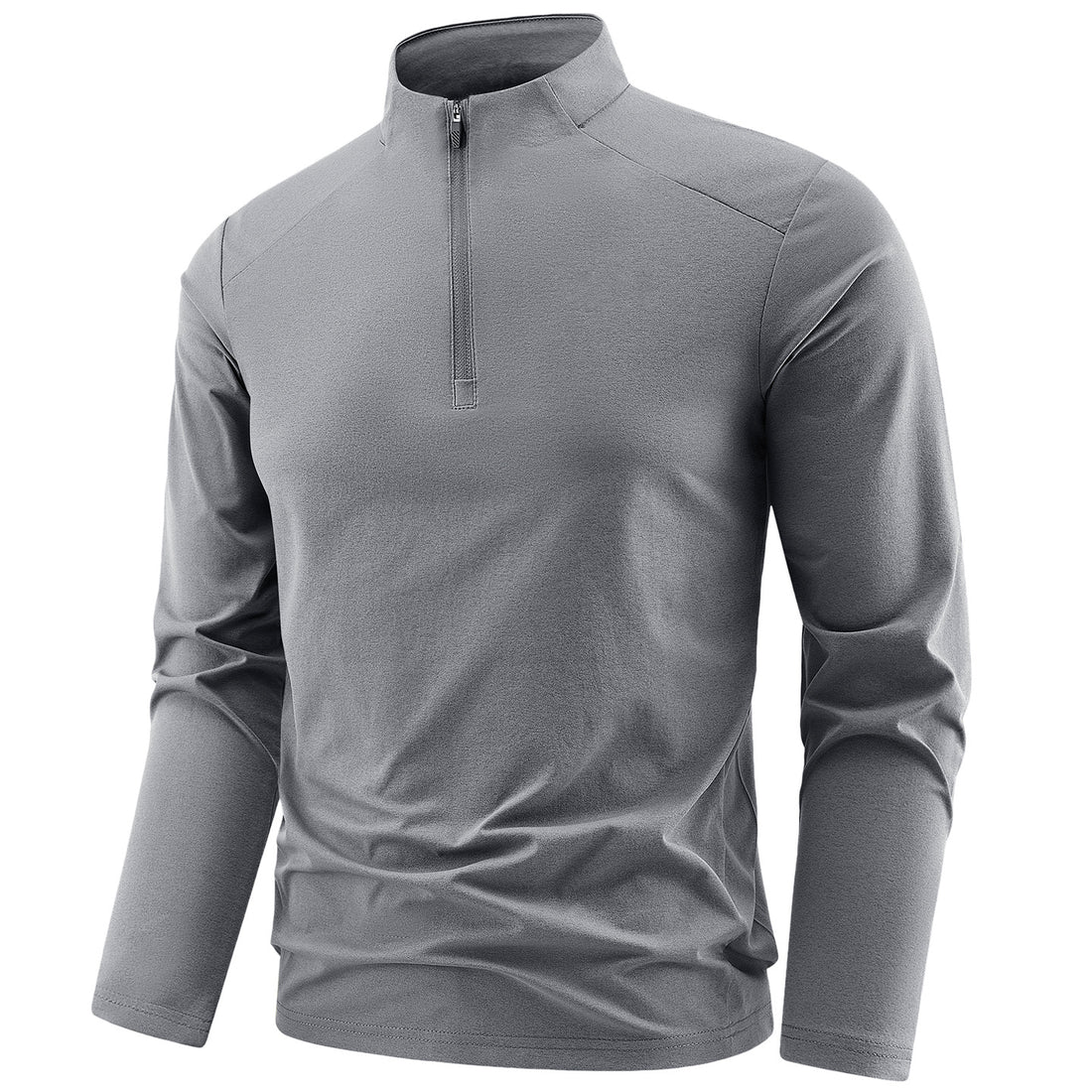 Herren Langarm-Performance-Halbzip-Trainingsshirt mit Stehkragen und atmungsaktivem Funktionsmaterial Echoarchiv