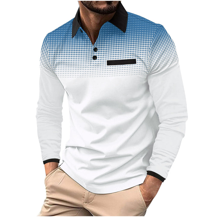 Herren Langarm Poloshirt mit modernen Designelementen Echoarchiv