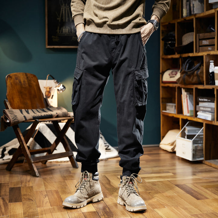 Herren Cargo-Joggerhose mit elastischem Bund, mehreren Utility-Taschen und gerippten Abschlüssen Echo Archiv