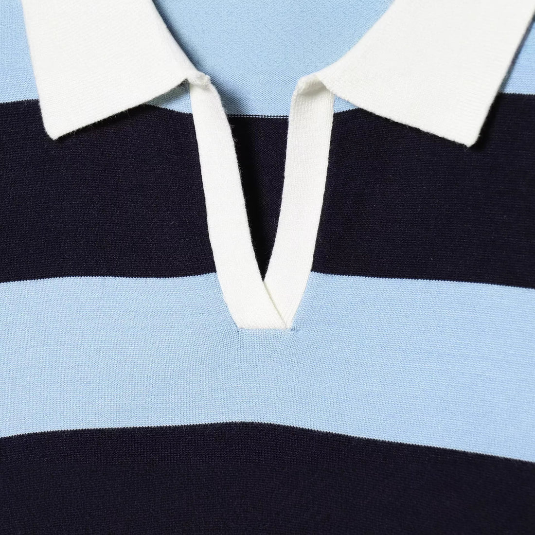 Damen Oversize Cropped Rugby-Pullover mit Polokragen und V‑Ausschnitt Echoarchiv