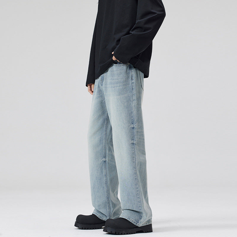 Herren Locker geschnittene Vintage-Denim Jeans mit extra weitem Bein Echo Archiv