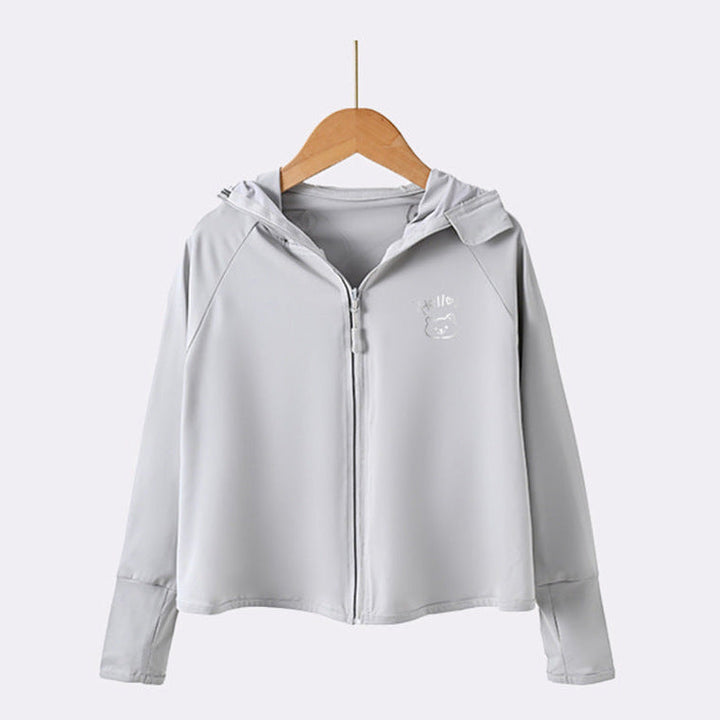 Damen leichte UV-Schutzjacke mit Kapuze und Reißverschluss Echo Archiv