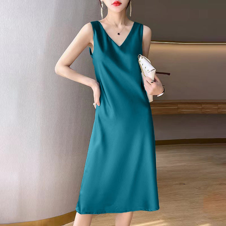 Damen Viskose Maxikleid mit tiefem V-Ausschnitt Echo Archiv