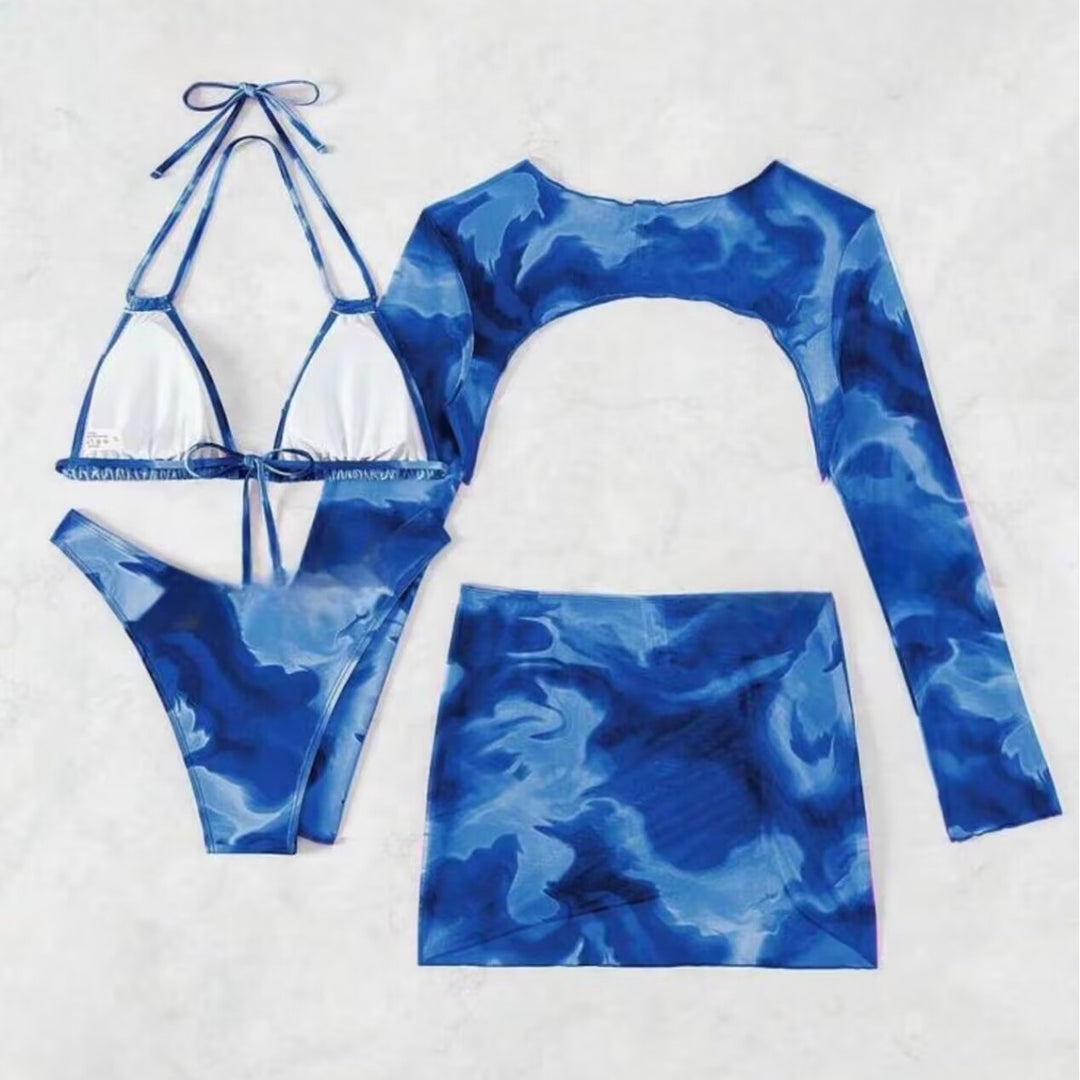 Damen Bikini-Set mit raffiniertem Rückenausschnitt und modischer Wickelrock Echo Archiv