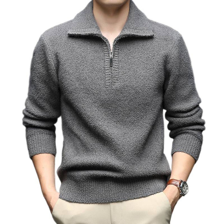 Herren Pullover mit hohem Kragen und Reißverschluss Echoarchiv