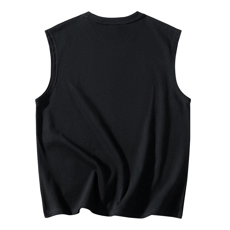 Herren ärmelloses T-Shirt mit stylischem Nähdetail Echoarchiv