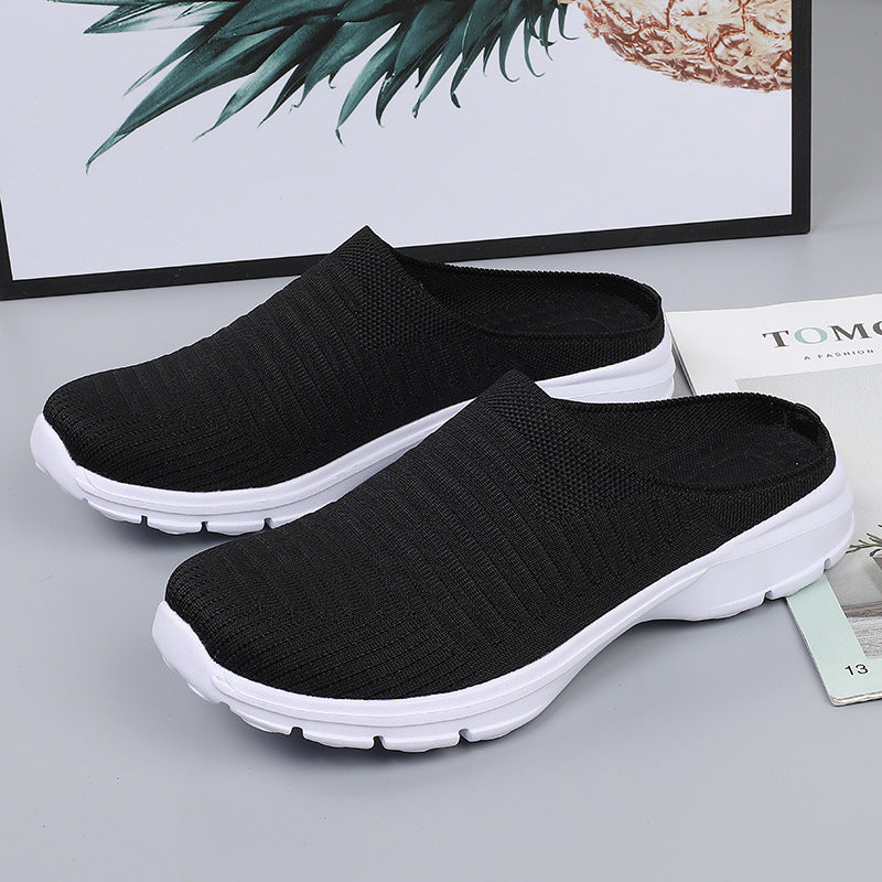 Damen nan gestrickter Schlupf-Clog mit stoßdämpfender EVA-Zwischensohle und ergonomischer Fersenstütze Echo Archiv