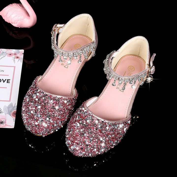 Damen Glitzernde Festtagschuhe mit niedrigem Absatz Echo Archiv
