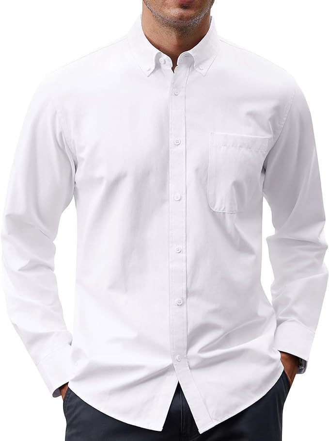 Herren nan Slim-Fit Oxford-Hemd mit Button-Down-Kragen, Brusttasche und elastischer Baumwollmischung Echo Archiv