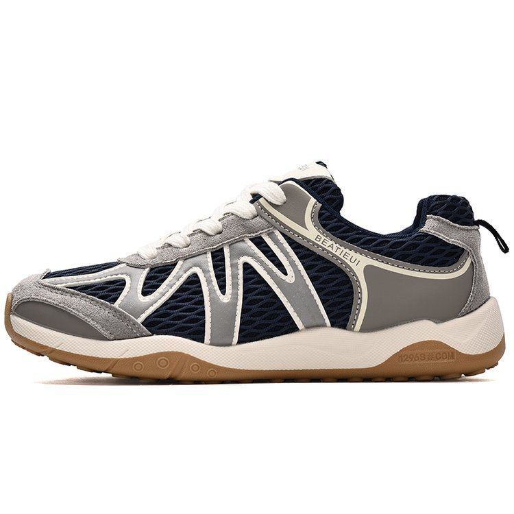 Damen Atmungsaktive Retro-Running-Sneaker mit Mesh-Obermaterial und Gumsohle – Névara