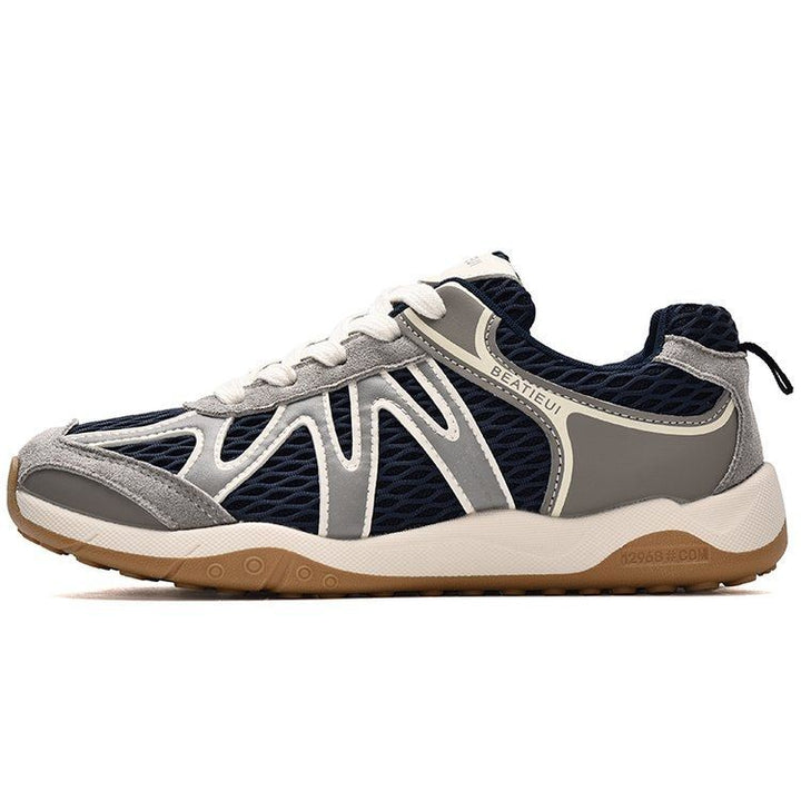 Damen Atmungsaktive Retro-Running-Sneaker mit Mesh-Obermaterial und Gumsohle – Névara