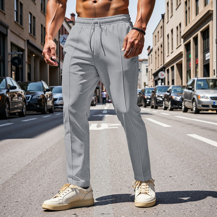 Herren elegante Freizeithose mit elastischem Bund und seitlichen Taschen Echoarchiv