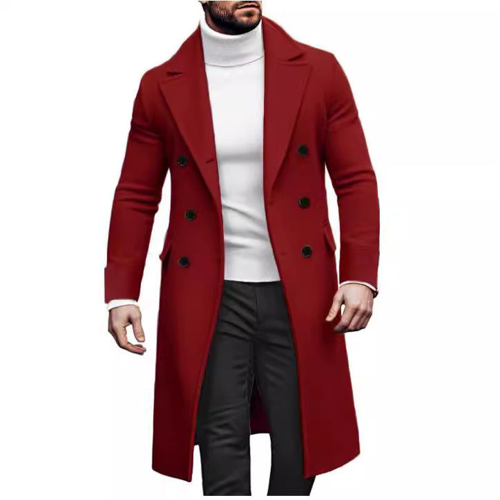Herren eleganter Langmantel mit seitlichen Eingrifftaschen Echoarchiv