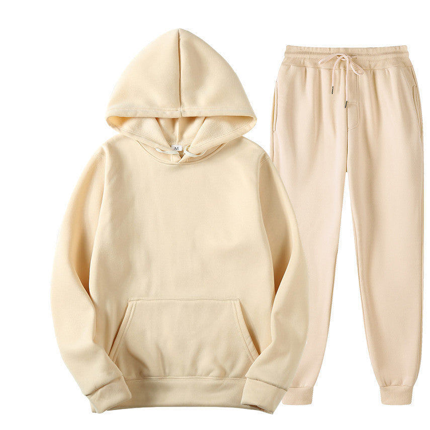 Unisex nan gemütliches Hoodie-Jogginganzug-Set mit Kängurutasche, elastischem Tunnelzugbund und gerippten Bündchen Echo Archiv