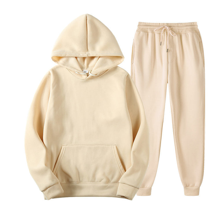 Unisex nan gemütliches Hoodie-Jogginganzug-Set mit Kängurutasche, elastischem Tunnelzugbund und gerippten Bündchen Echo Archiv
