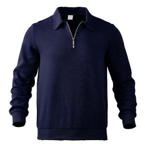Herren Sweatpullover mit halblangem Reißverschluss und strukturiertem Gewebe Echoarchiv