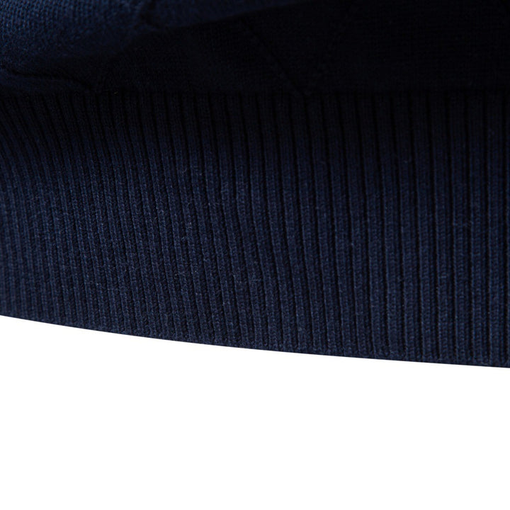 Herren Strickpullover mit Troyerkragen und Rautenmuster Echoarchiv