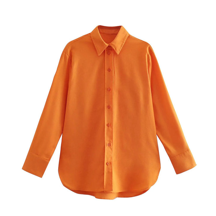Damen Oversize-Hemdbluse mit verlängertem Rückenteil, kastigem Schnitt und durchgehender Knopfleiste Echo Archiv