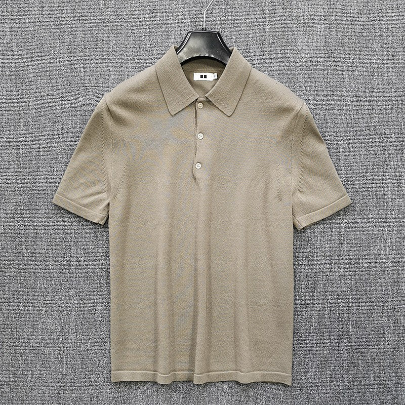 Herren Feinstrick Polohemd mit Kurzarm und feiner Knopfleiste Echo Archiv