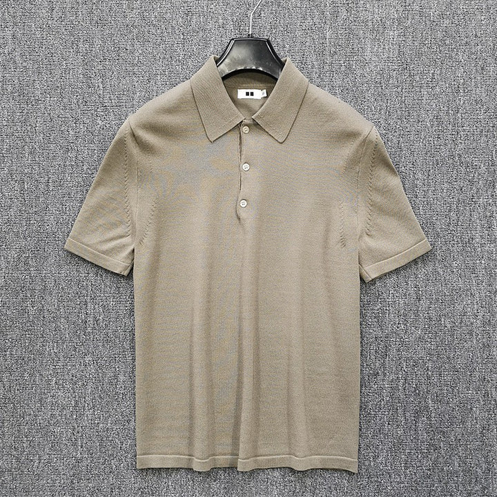Herren Feinstrick Polohemd mit Kurzarm und feiner Knopfleiste Echo Archiv