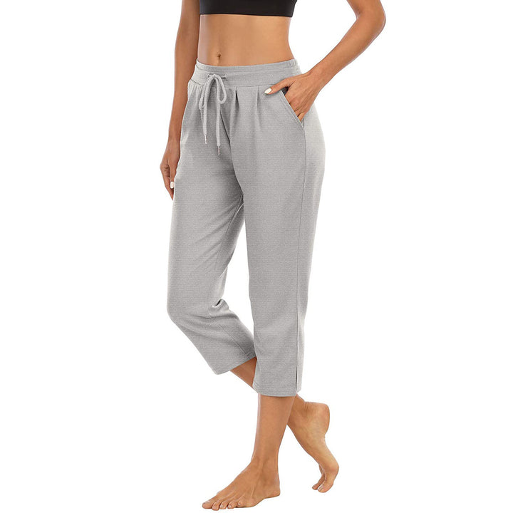 Damen nan komfortable Loungehose mit hohem Bund Tunnelzug Seitentaschen und leichtem Stretch Echo Archiv