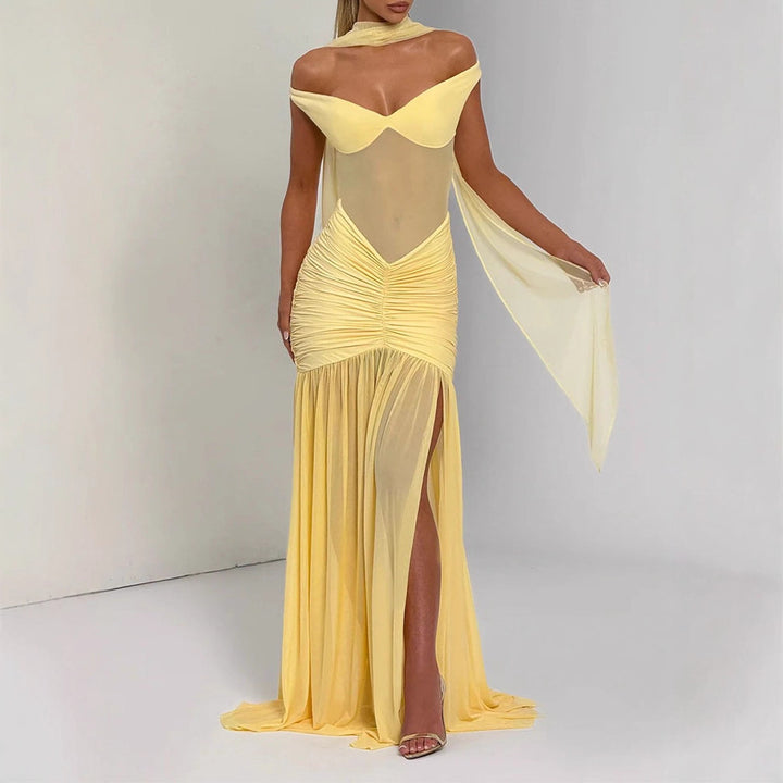 Damen Elegantes Maxi-Kleid mit Figurbetonendem Design Echo Archiv