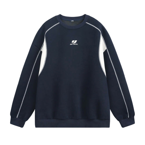 Unisex Oversize Sweatshirt mit Kontrast-Einsätzen und Flachnaht-Details Echo Archiv