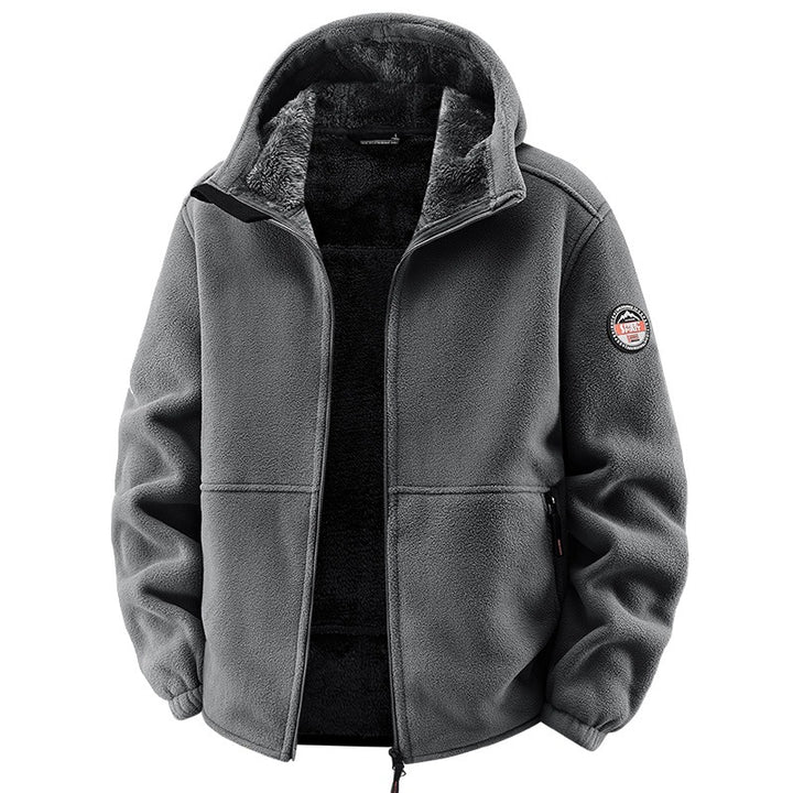 Herren Fleecejacke mit Kapuze und Teddy-Innenfutter Echo Archiv