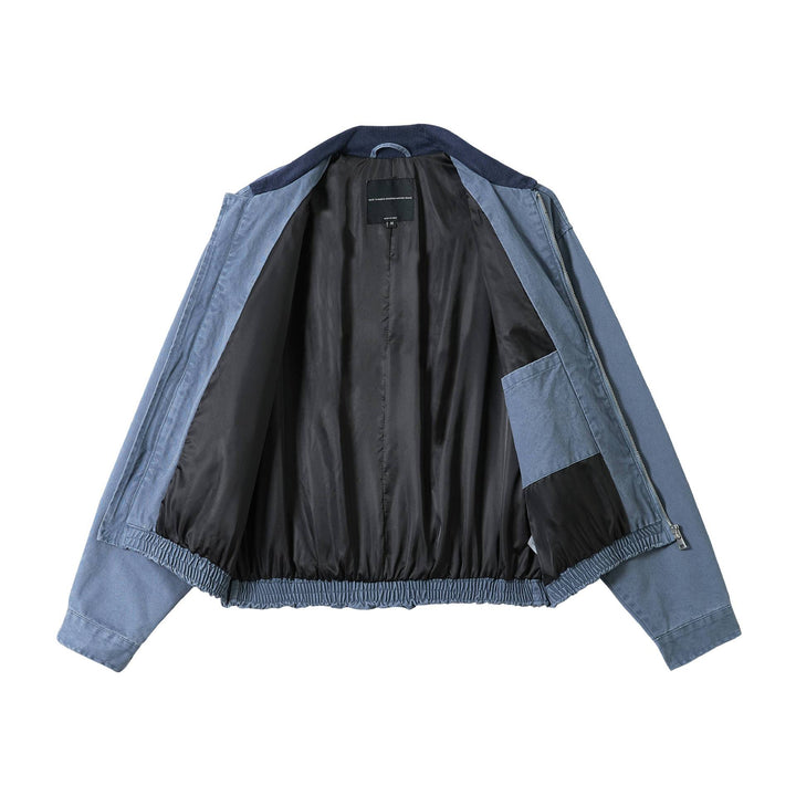 Herren Zeitloser Boxy-Fieldblouson aus Canvas mit Cord‑Umlegekragen Echoarchiv