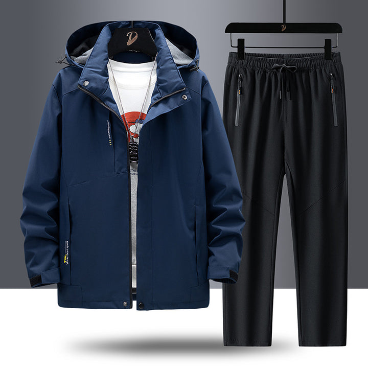 Herren Wetterfeste Outdoorjacke und Sporthose Echo Archiv