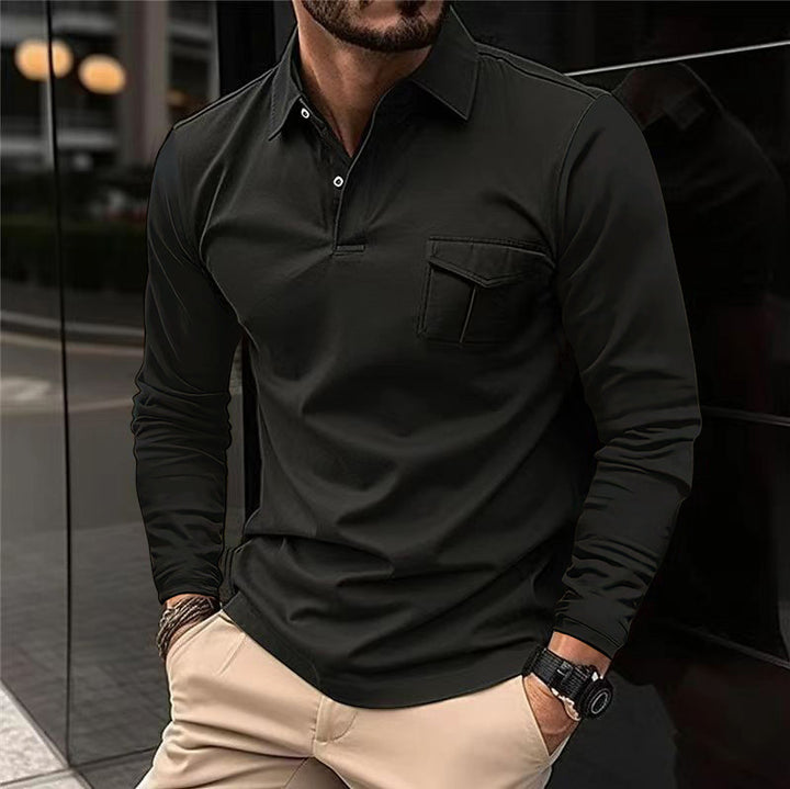 Herren Poloshirt mit langen Ärmeln Echoarchiv