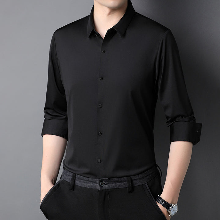 Herren elegantes Langarmhemd aus atmungsaktivem Material Echoarchiv