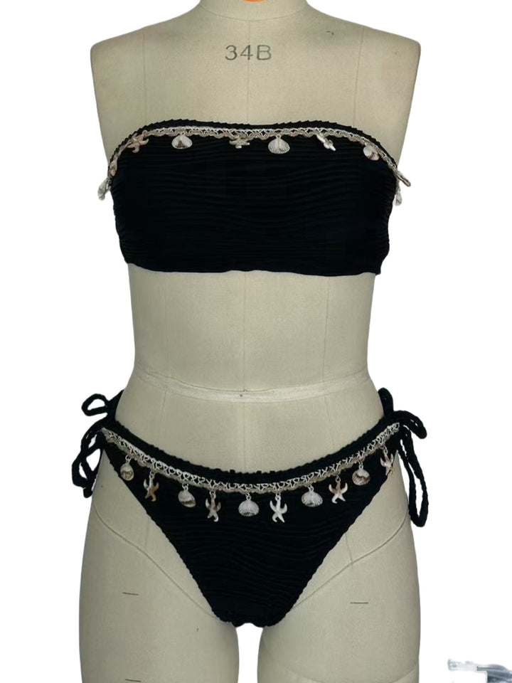 Damen Bandeau-Bikini mit Muschelmuster Echo Archiv