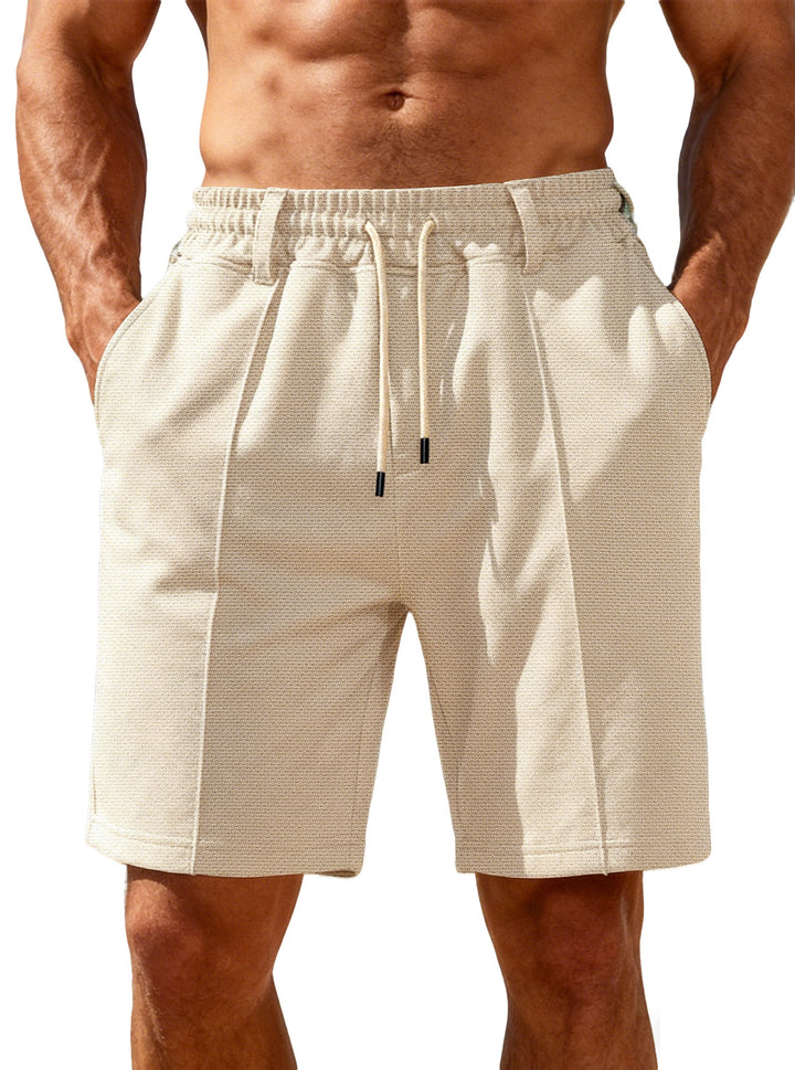 Herren nan Chino-inspirierte Relax-Shorts mit Bundfalten elastischem Tunnelzug und Eingrifftaschen Echo Archiv