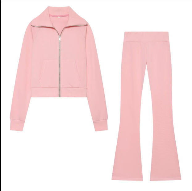 Damen 600+ hochtaillierte ausgestellte Jersey‑Hose mit Stretchbund Echo Archiv