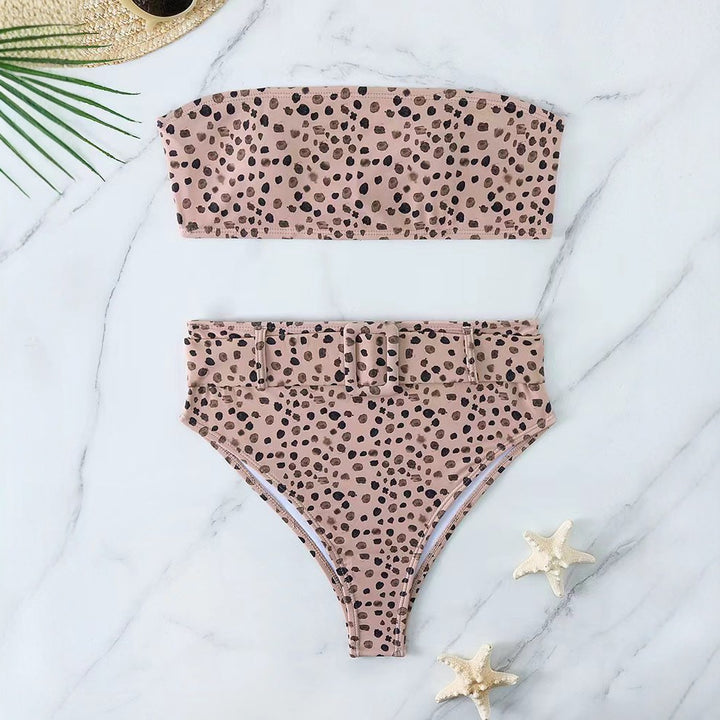 Damen Hochgeschlossen Bikini-Set mit Riemen Echo Archiv