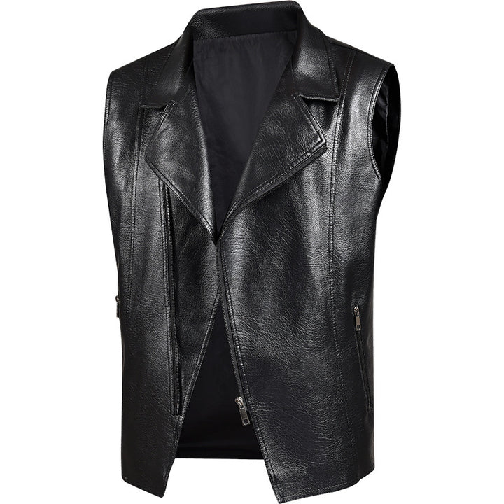 Herren Modische Kunstlederjacke mit hohem Kragen Echo Archiv