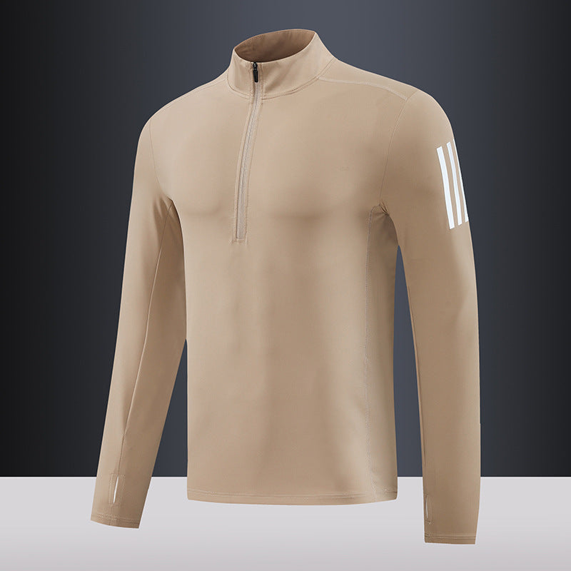 Herren Funktions-Thermo-Langarmshirt mit kurzem Reißverschluss Echoarchiv