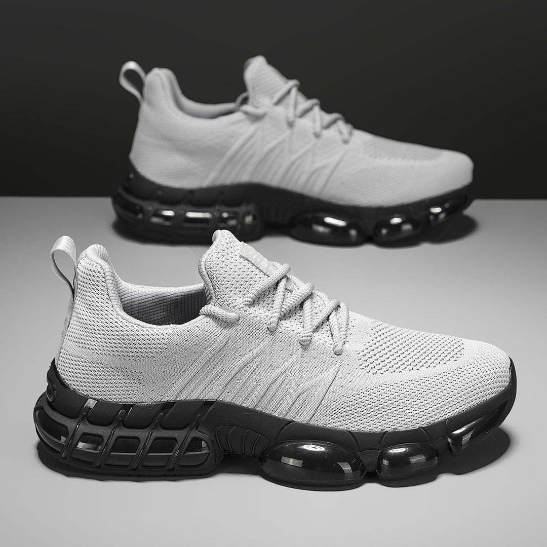 Unisex atmungsaktive Strick-Sneaker mit integrierter Luftkapsel-Dämpfung und flexibler Gummischale – Norré