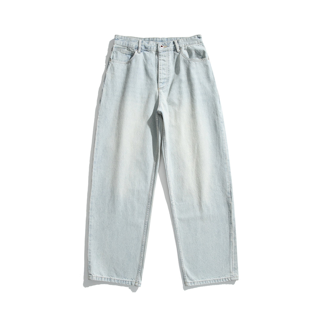 Damen Hochtaillierte Straight‑Leg Jeans mit weitem Bein Echoarchiv