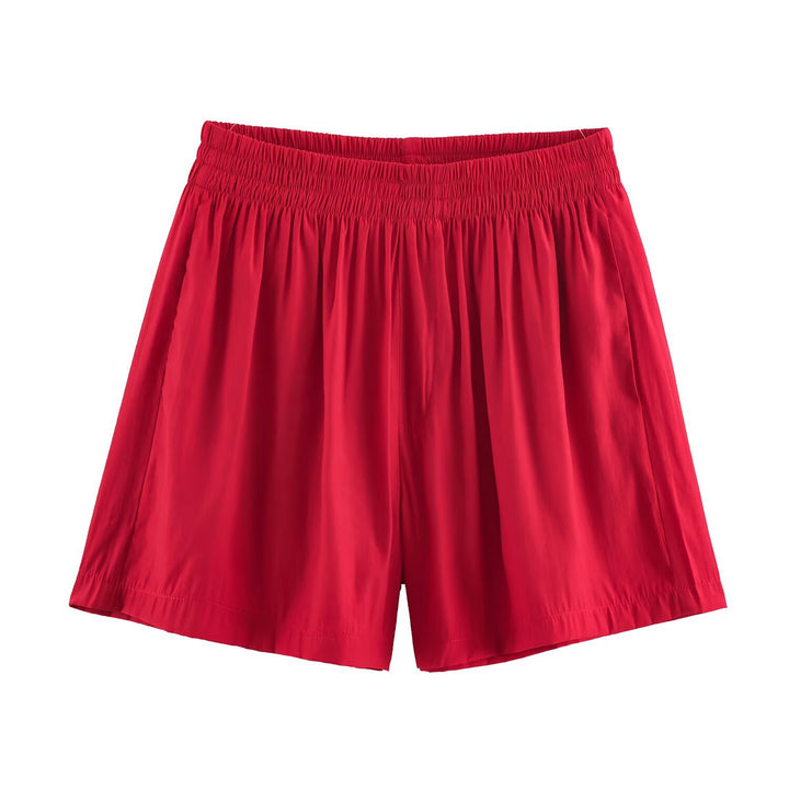 Damen Lockeres zweiteiliges Set mit Oversize-Hemd und Elastik-Shorts Echo Archiv