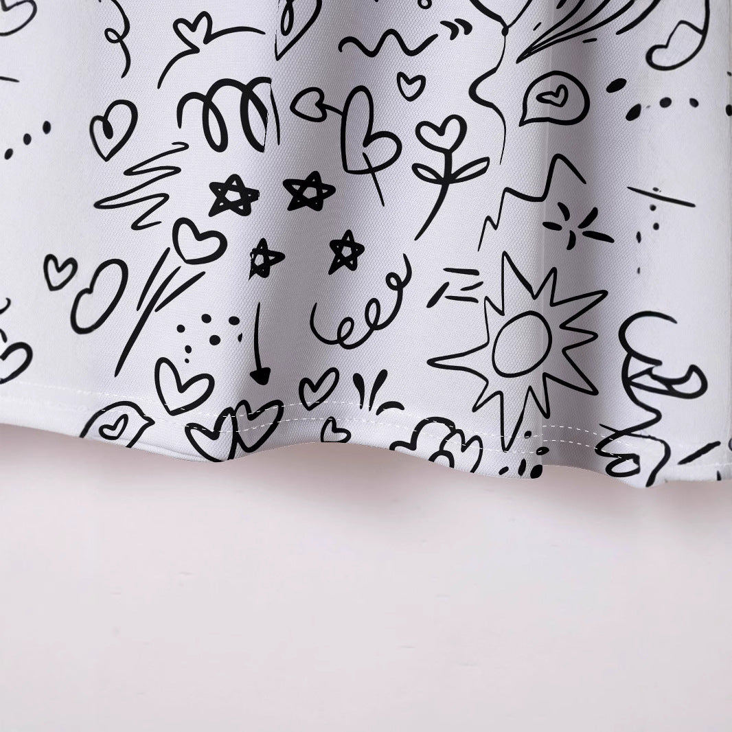 Herren Kurzarm Poloshirt mit kreativem Grafikdruck Echoarchiv