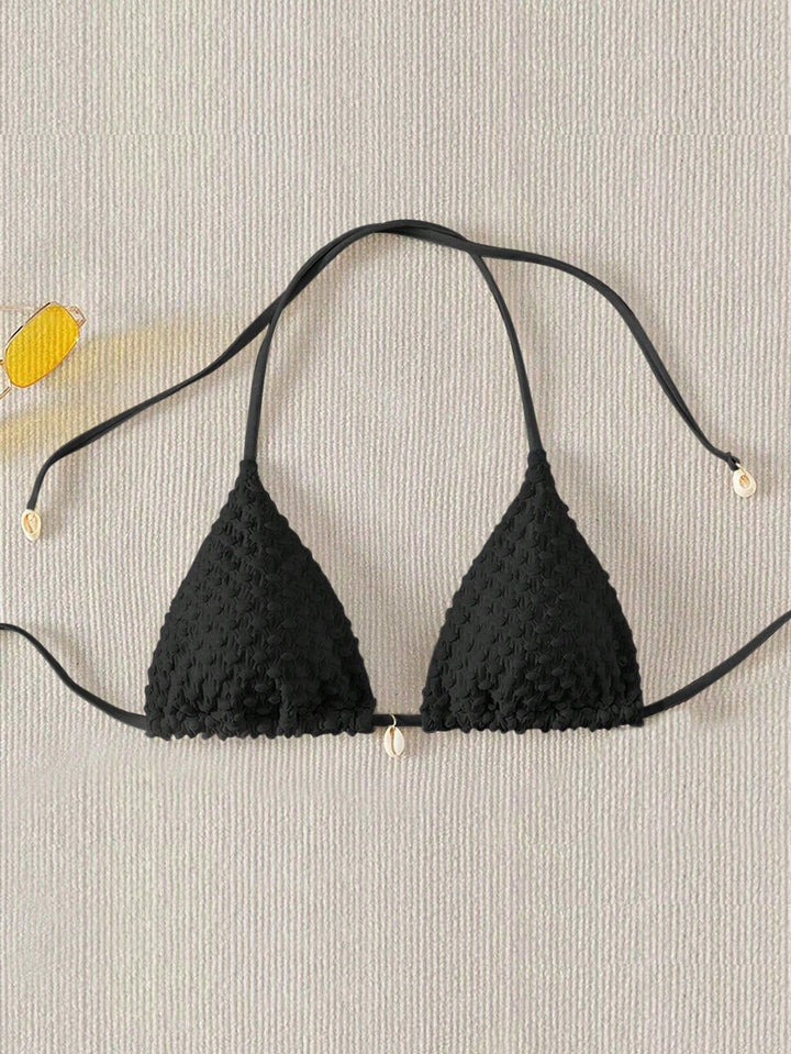 Damen Triangel-Bikinioberteil mit strukturierter Textur Echo Archiv