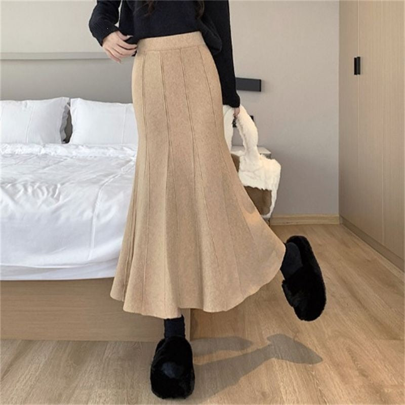Damen Fließender Maxirock mit eleganter A-Linien Silhouette Echo Archiv