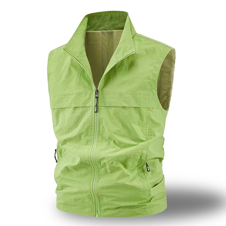 Herren Leichte atmungsaktive Outdoor-Weste mit Mesh-Futter, durchgehendem Reißverschluss & Reißverschlusstaschen Echoarchiv