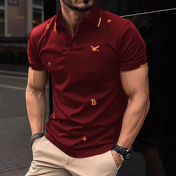 Herren Polohemd mit modischem Stickdesign und hochwertigem Stoff – Cavello
