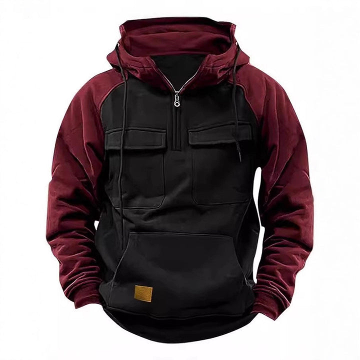 Herren lässiger Kapuzenpullover mit integrierten Taschen und Känguru-Stil Echoarchiv